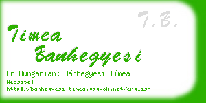 timea banhegyesi business card